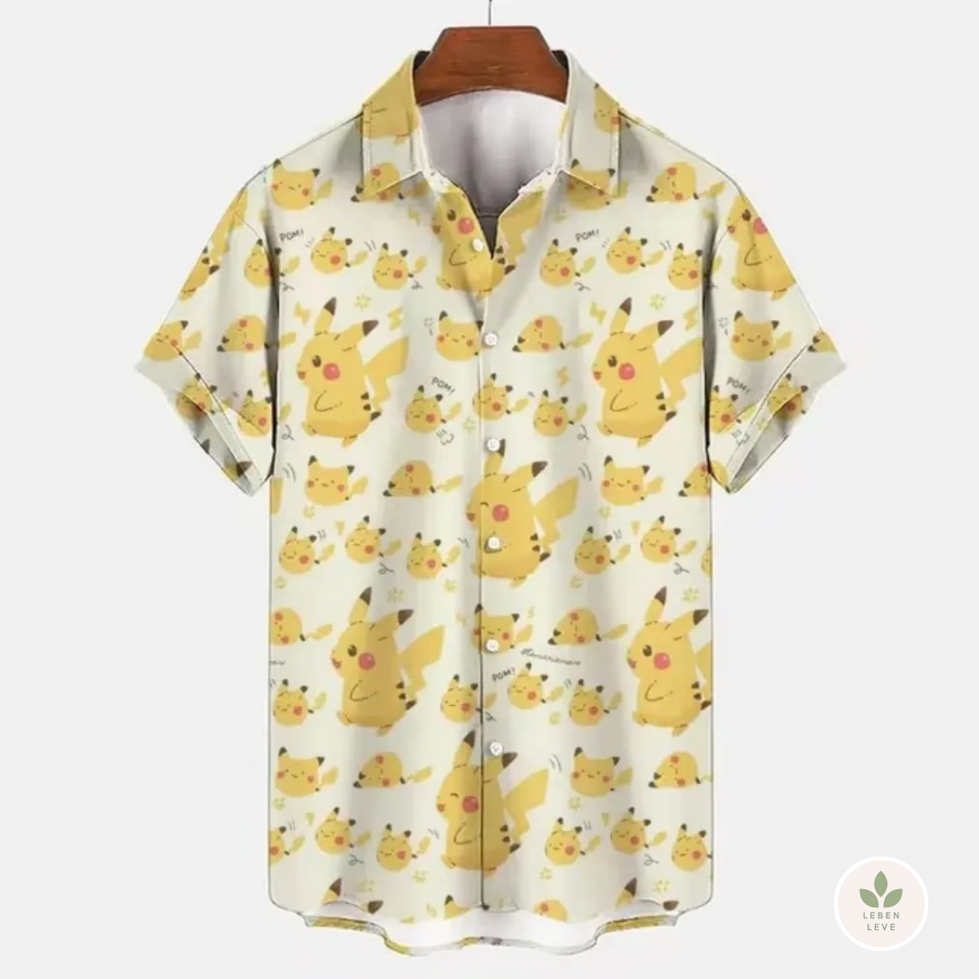 Camisa de Botão Estampada - Pokémon