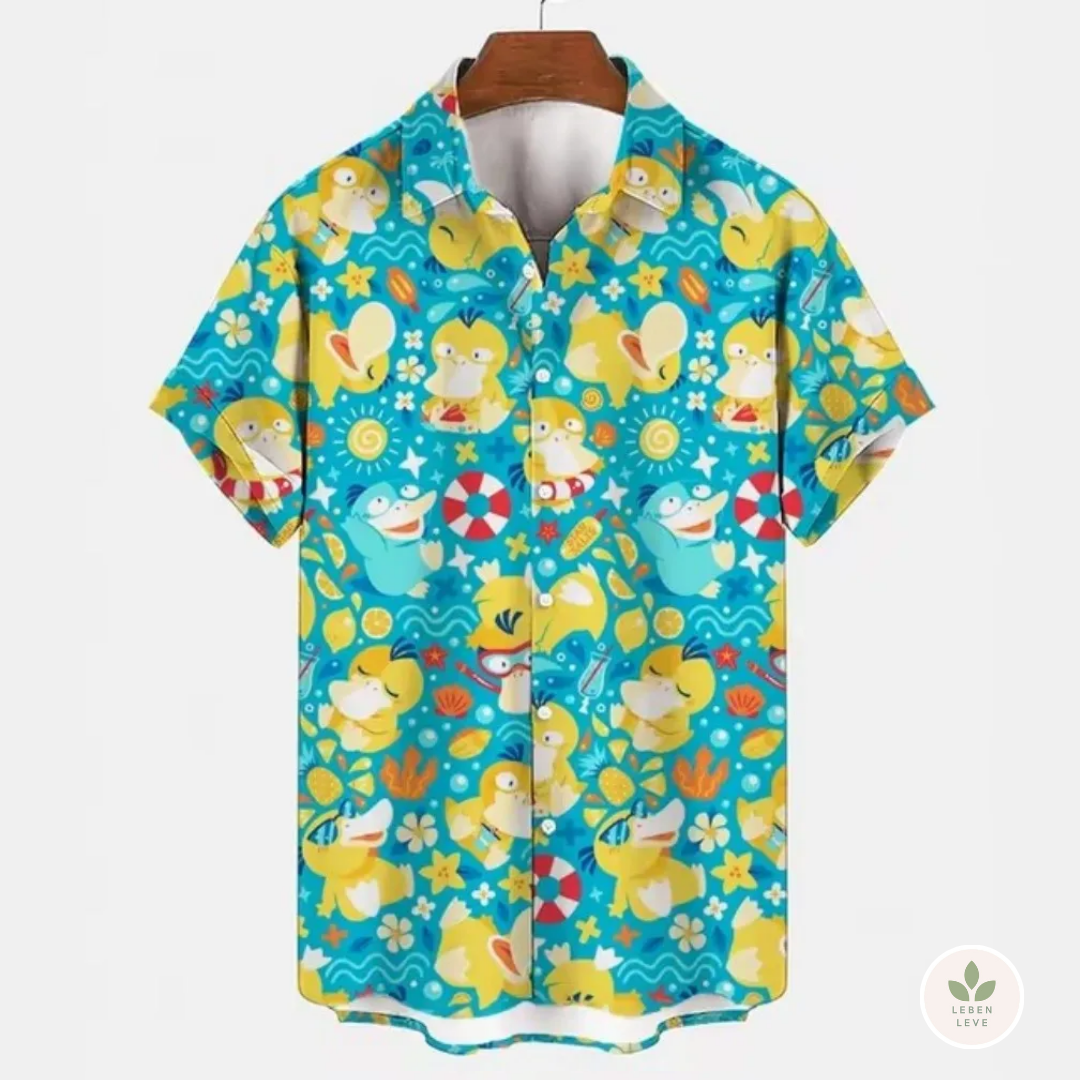 Camisa de Botão Estampada - Pokémon