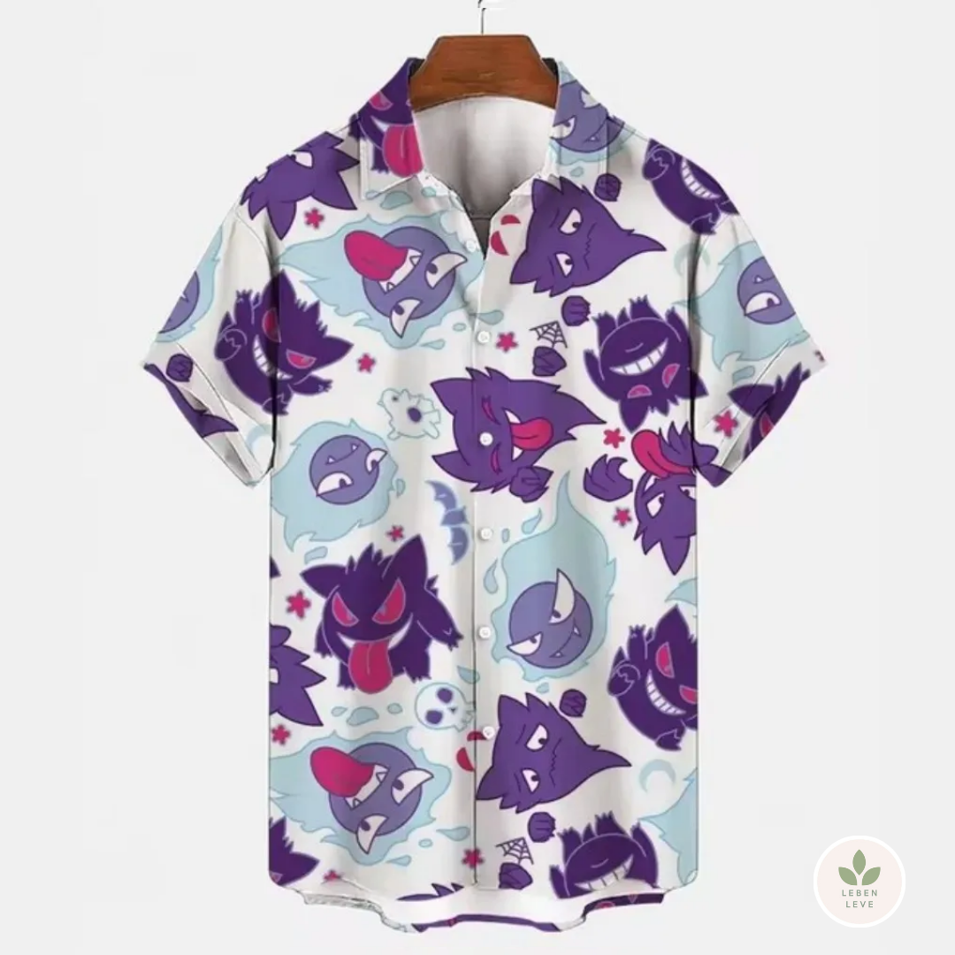 Camisa de Botão Estampada - Pokémon