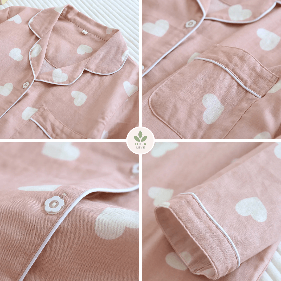Pijama Hearts Longo - Leben Leve