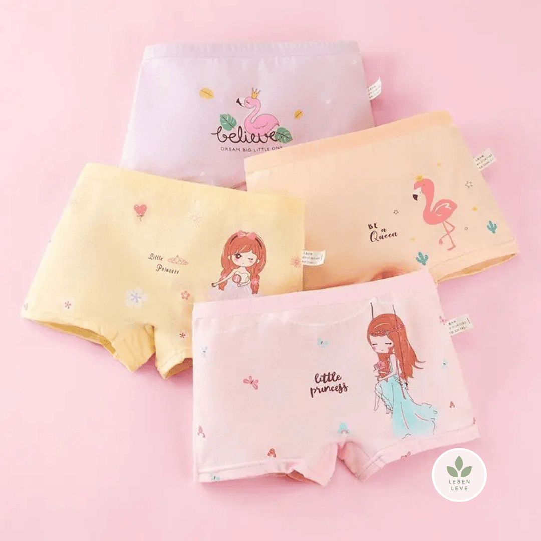 KIT 5 Calcinhas Princesas - Infantil - Leben Leve
