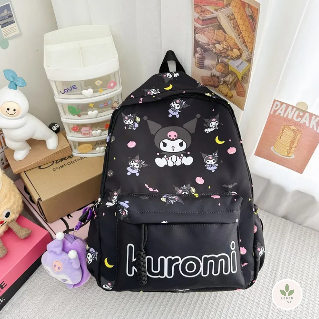Mochila Escolar + Mini Estojo - Hello Kitty & Sua Turma