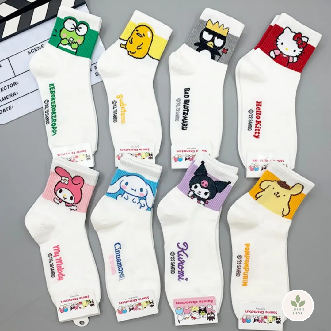 Meias básicas - Hello Kitty e sua Turma