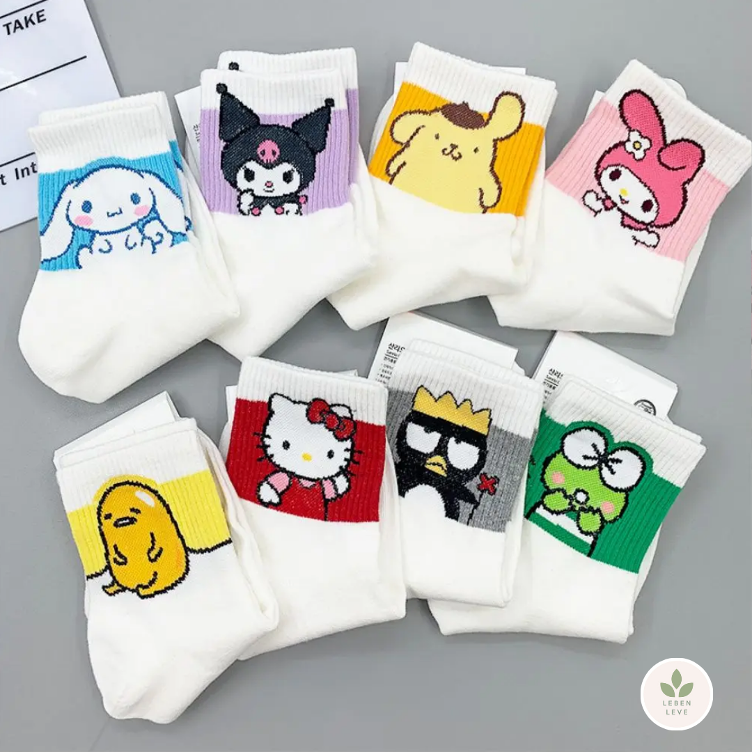 Meias básicas - Hello Kitty e sua Turma