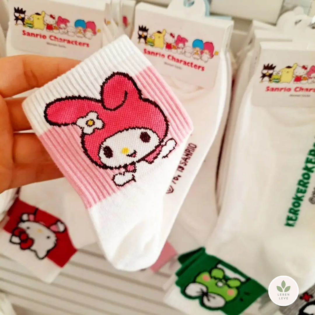 Meias básicas - Hello Kitty e sua Turma