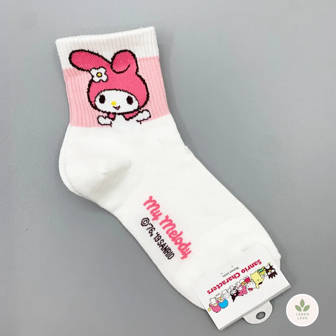 Meias básicas - Hello Kitty e sua Turma