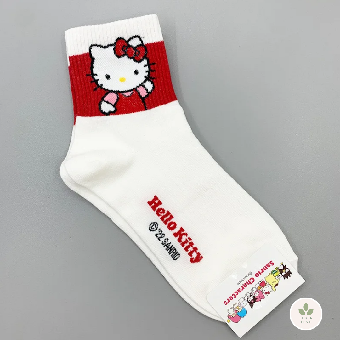 Meias básicas - Hello Kitty e sua Turma