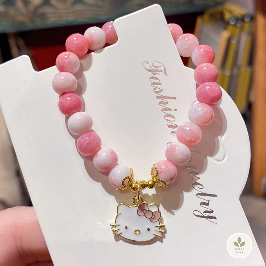 Pulseira Hello Kitty - Fofura e Delicadeza