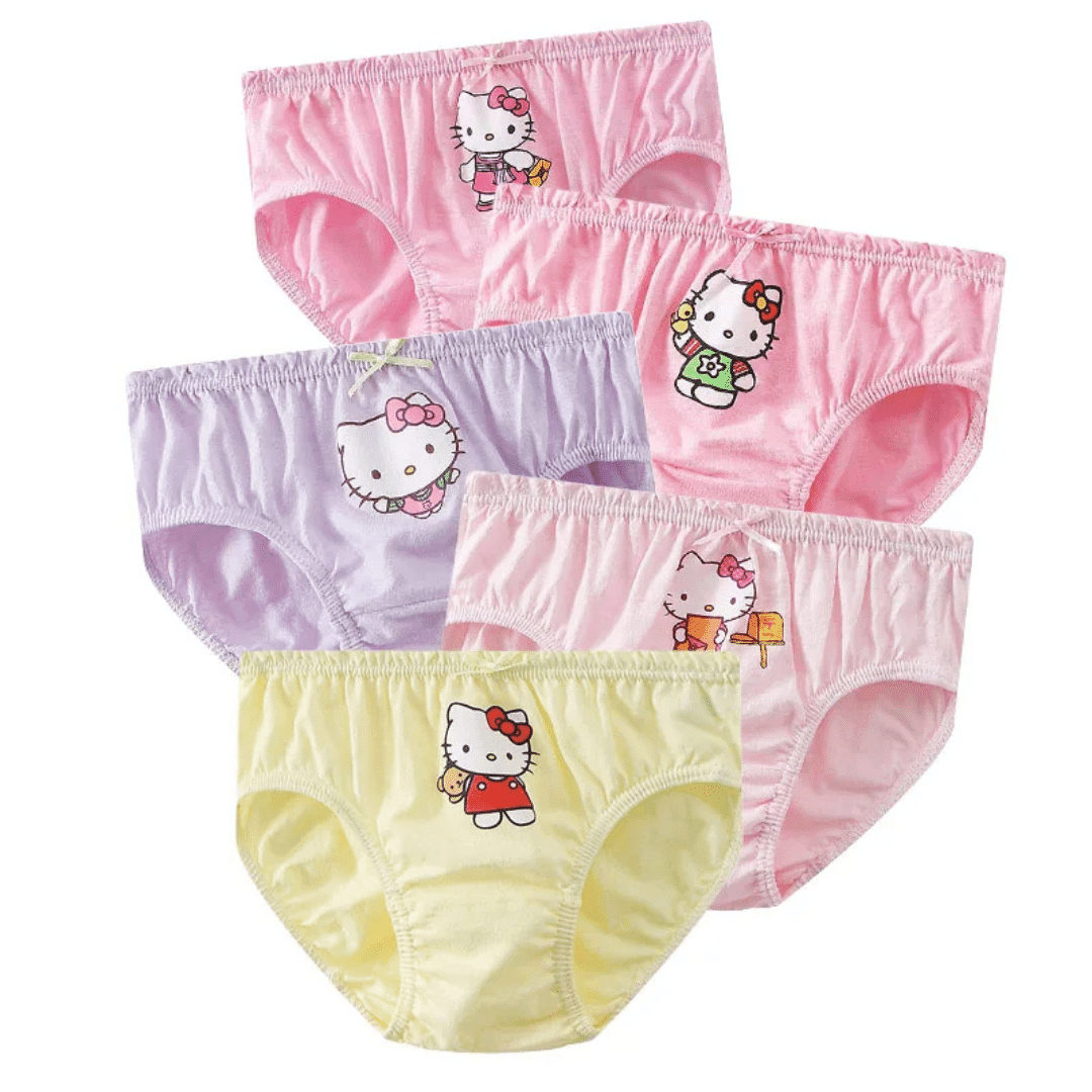 KIT 5 Calcinhas Hello Kitty - Infantil - Leben Leve