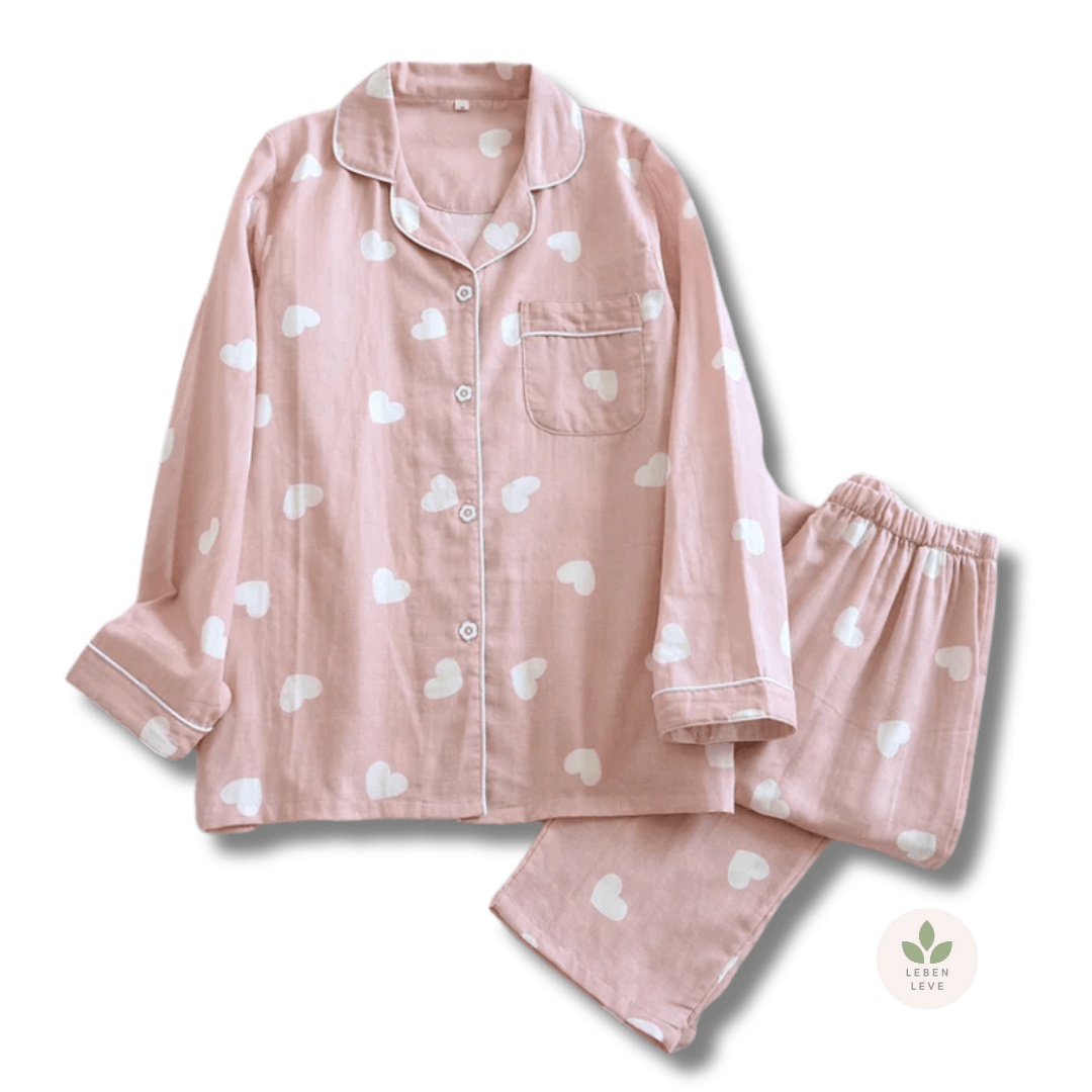 Pijama Hearts Longo - Leben Leve