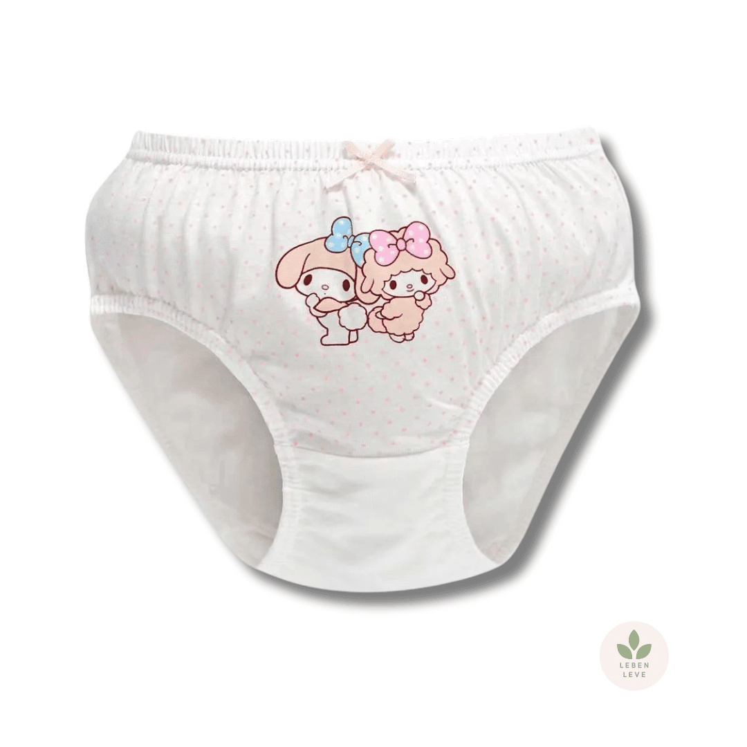 KIT 5 Calcinhas Hello Kitty - Infantil - Leben Leve