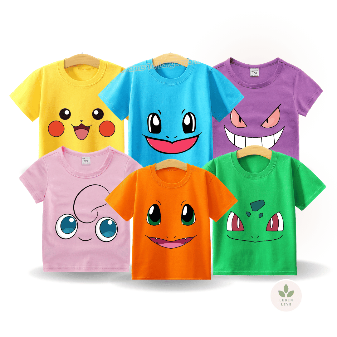 Kit 4 Camisas Infantis Pokémon Sortidas - Fun2U - Leben Leve