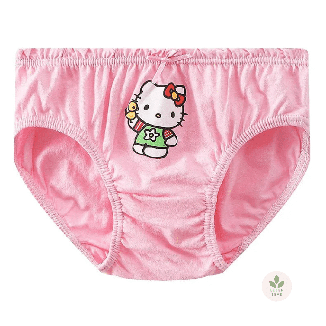 KIT 5 Calcinhas Hello Kitty - Infantil - Leben Leve