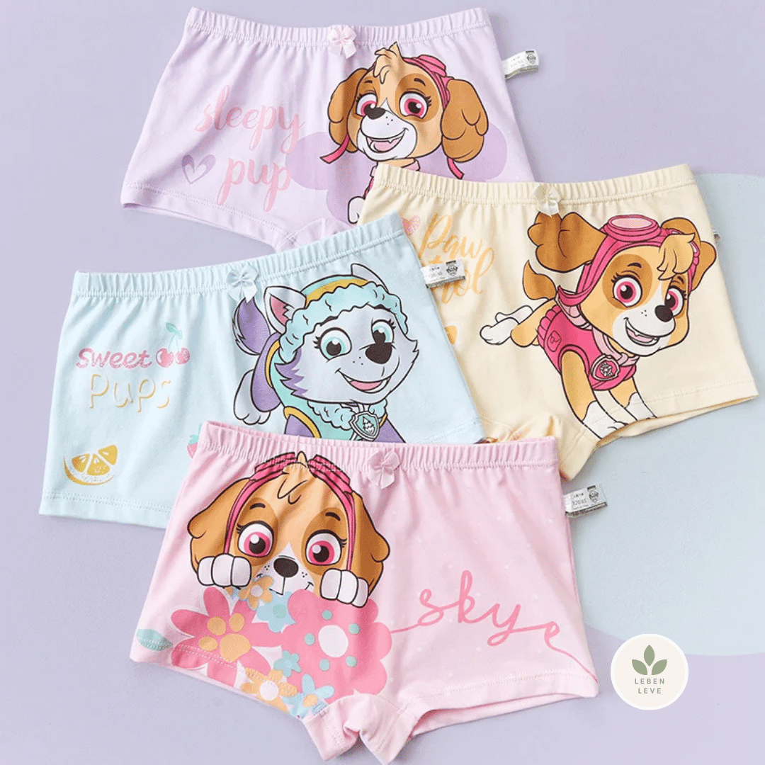 Kit 5 Calcinhas Patrulha Canina - Infantil - Leben Leve