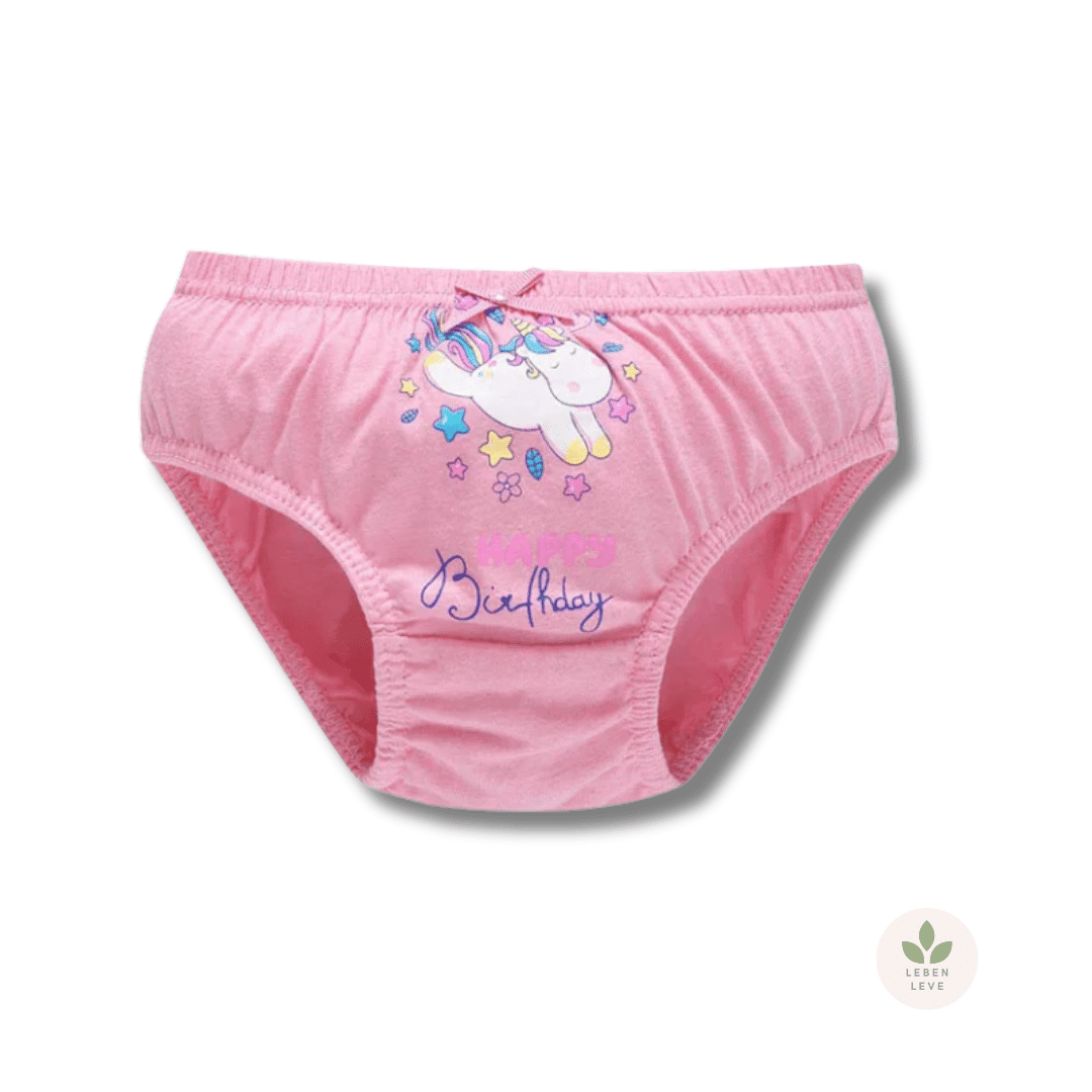 Kit 5 Calcinhas Unicórnio - Infantil - Leben Leve