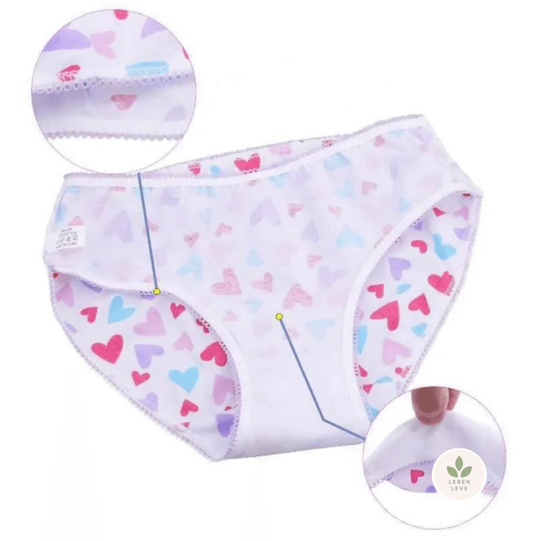 Kit 10 Calcinhas Fofinhas - Infantil - Leben Leve