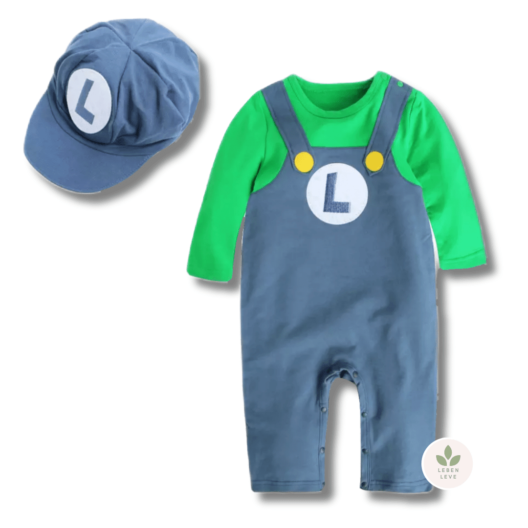 Macacão Super Baby Luigi (Mario) - Fun2U - Leben Leve