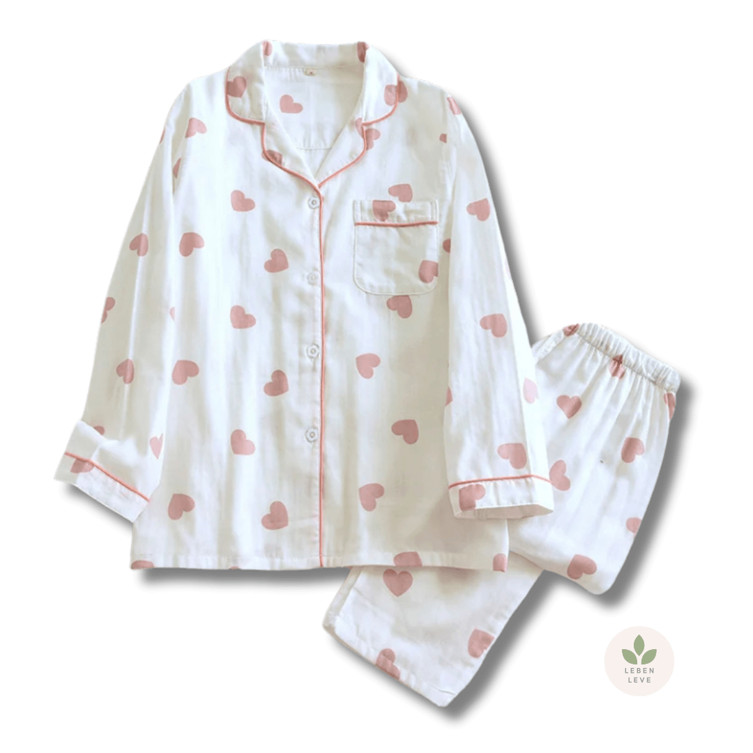 Pijama Hearts Longo - Leben Leve