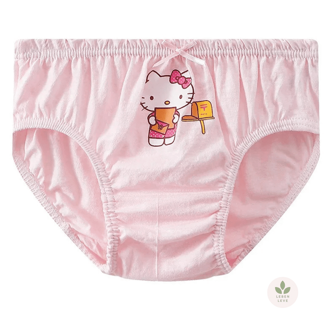 KIT 5 Calcinhas Hello Kitty - Infantil - Leben Leve