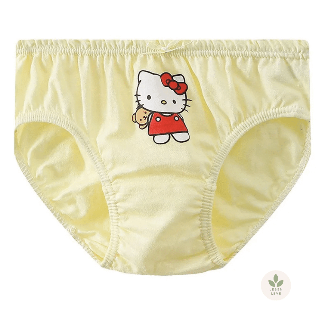 KIT 5 Calcinhas Hello Kitty - Infantil - Leben Leve