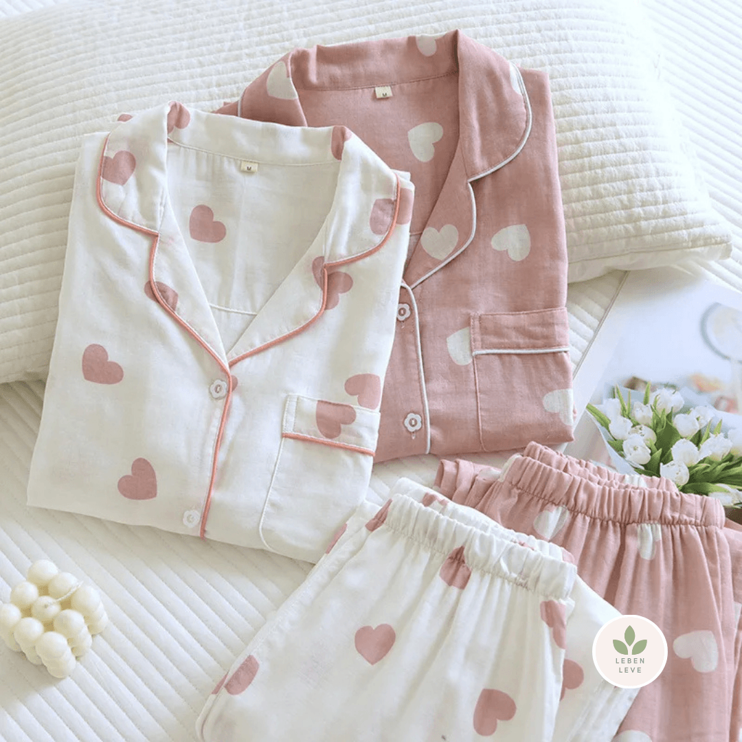 Pijama Hearts Longo - Leben Leve