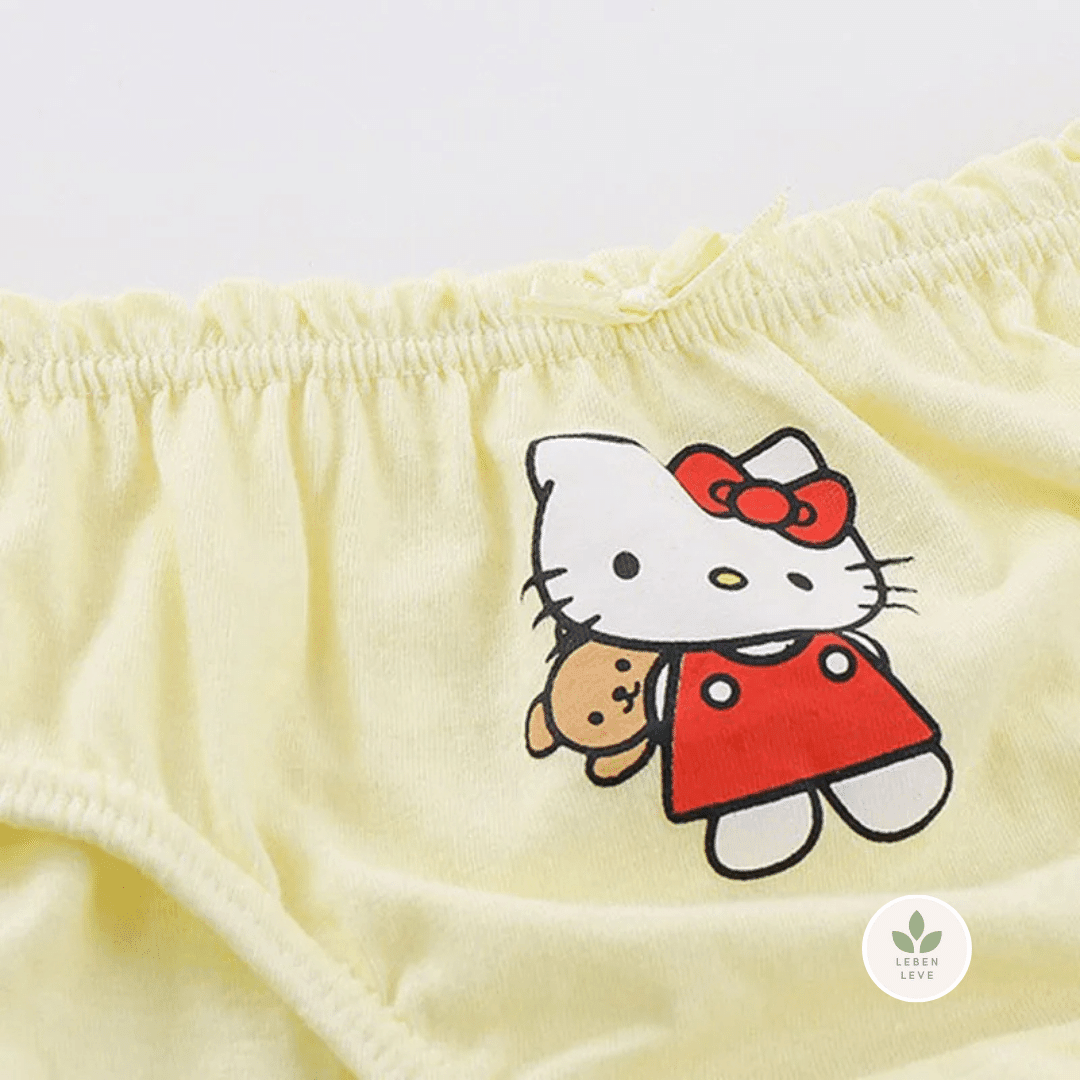 KIT 5 Calcinhas Hello Kitty - Infantil - Leben Leve