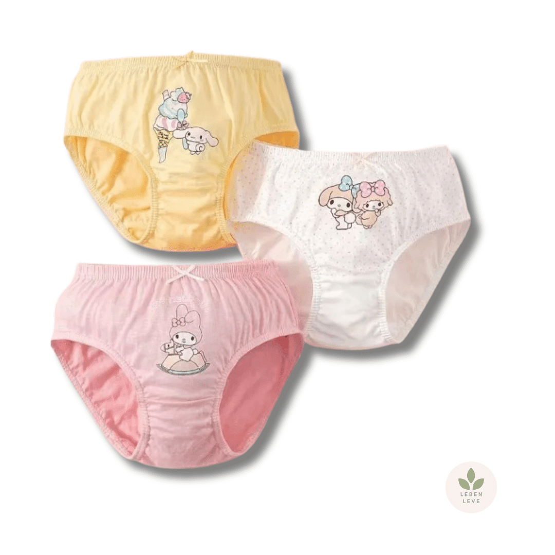 KIT 5 Calcinhas Hello Kitty - Infantil - Leben Leve