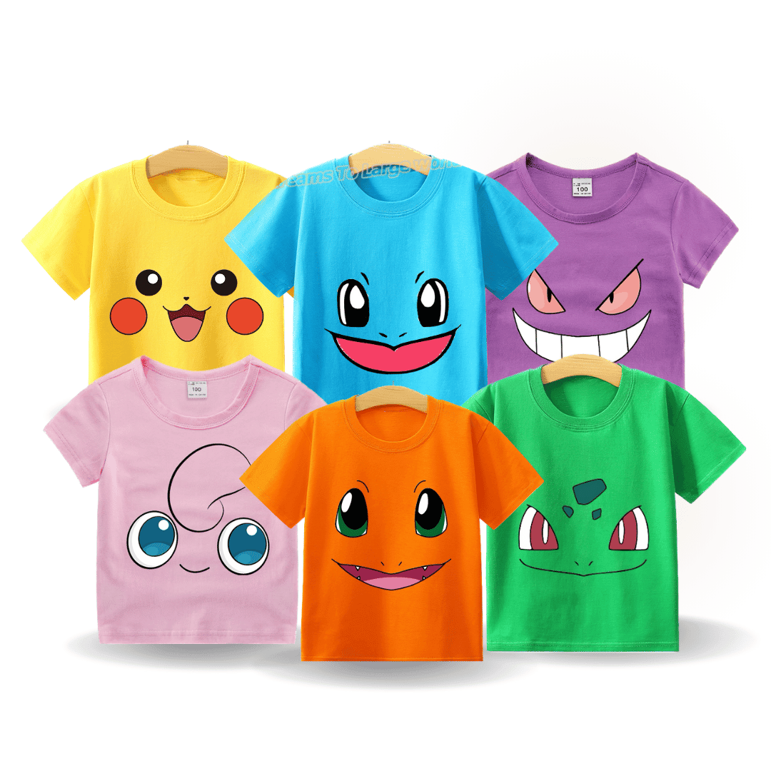 Kit 4 Camisas Infantis Pokémon Sortidas - Fun2U - Leben Leve