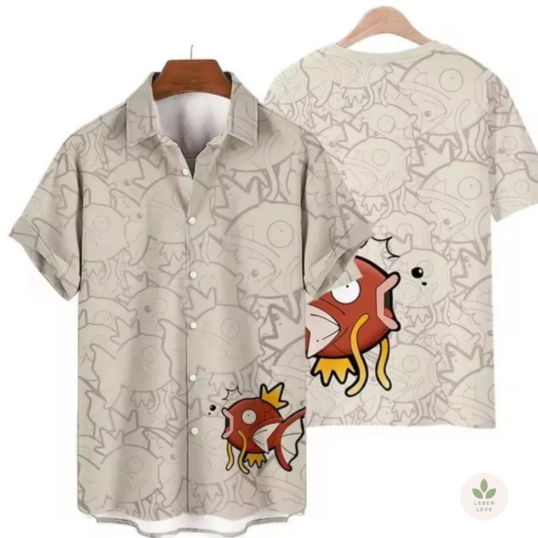 Camisa de Botão Estampada - Pokémon