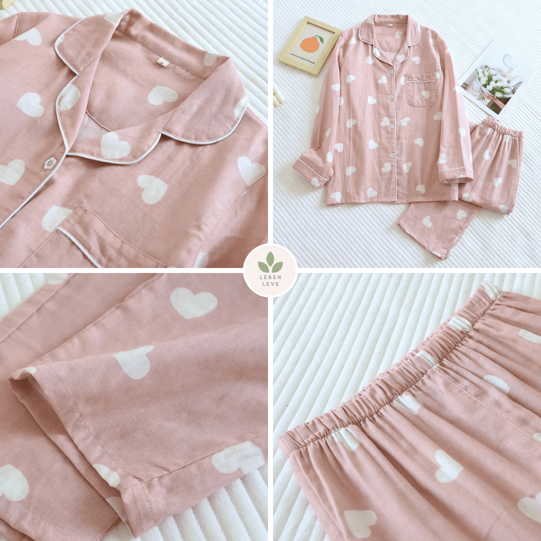 Pijama Hearts Longo - Leben Leve
