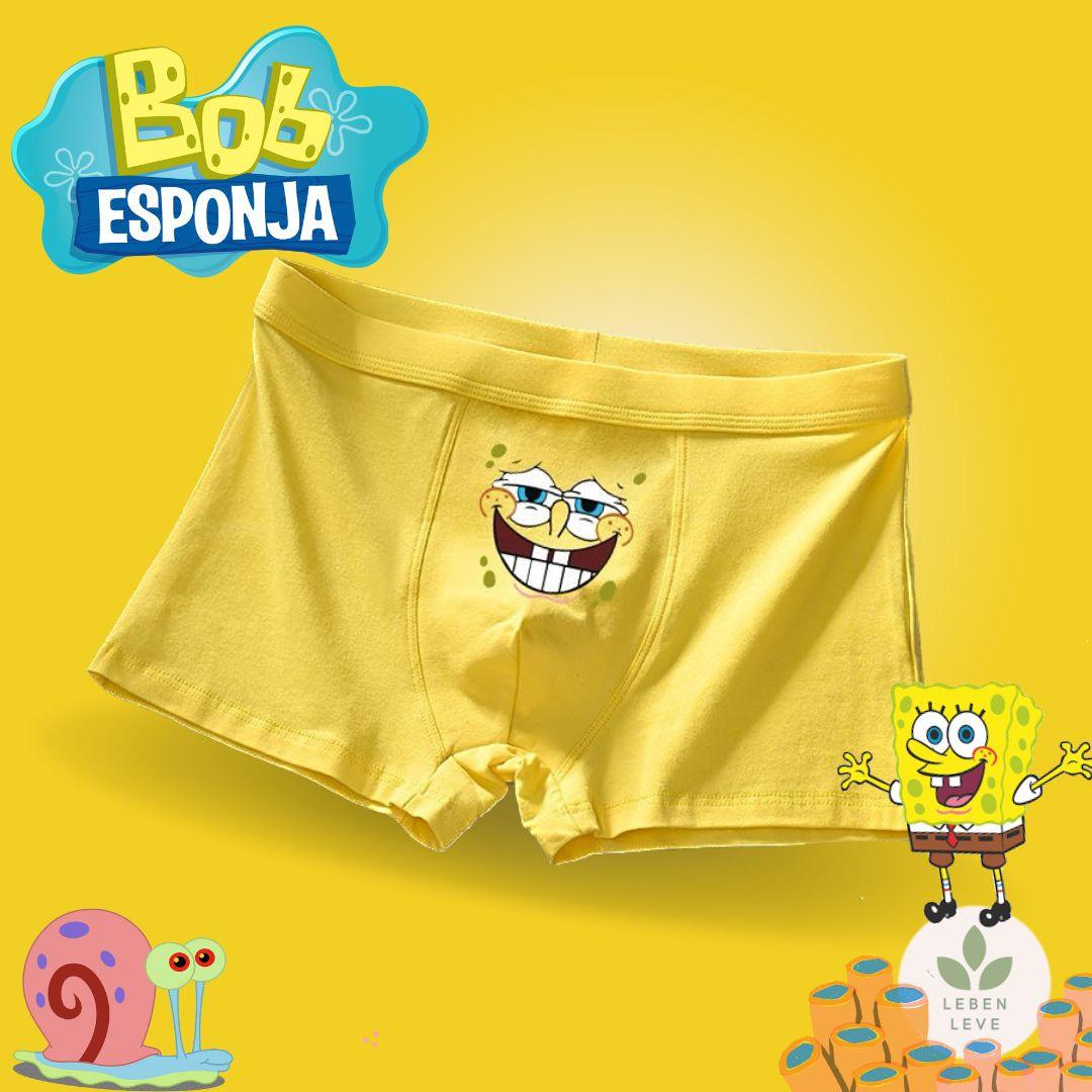 Kit 5 Cuecas Bob Esponja - Infantil - Leben Leve