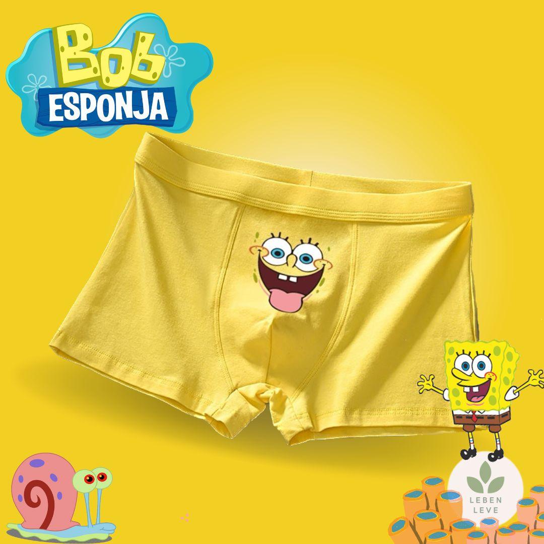 Kit 5 Cuecas Bob Esponja - Infantil - Leben Leve
