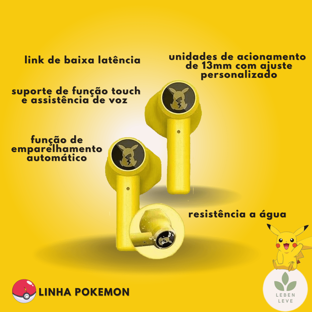 Fone de Ouvido Pokebola - Fun2U - Leben Leve