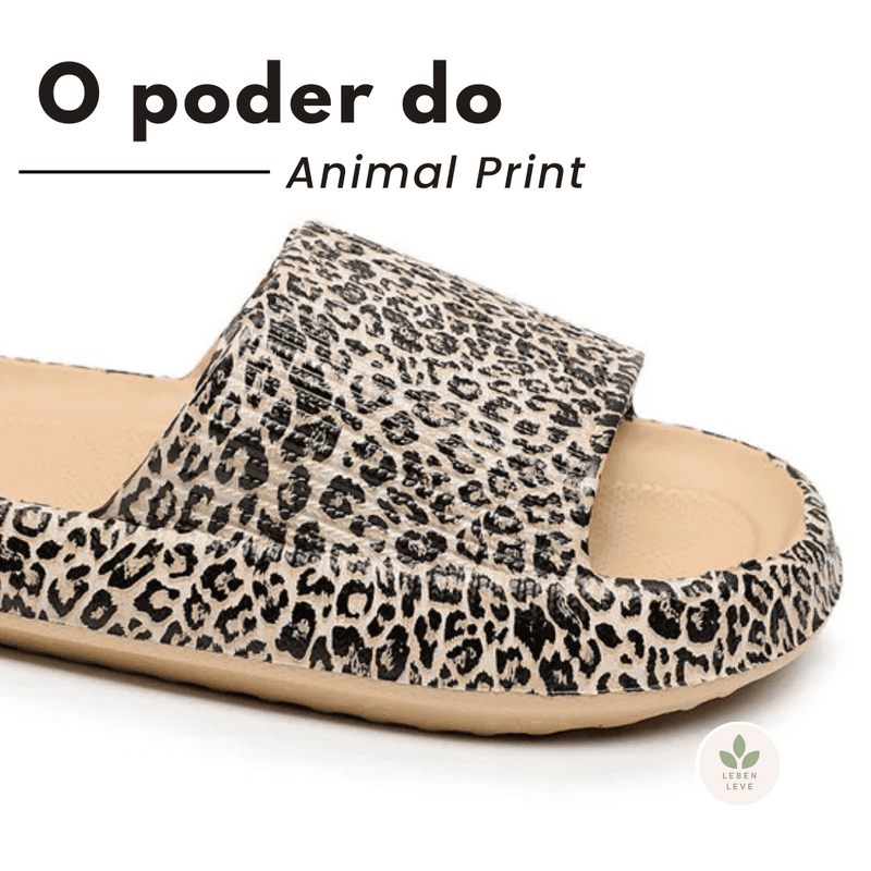 Chinelo Leben Life Onça - So Soft - Leben Leve