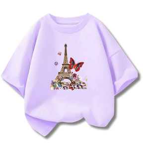 Blusa Infantil Corações E Paris - Leben Leve