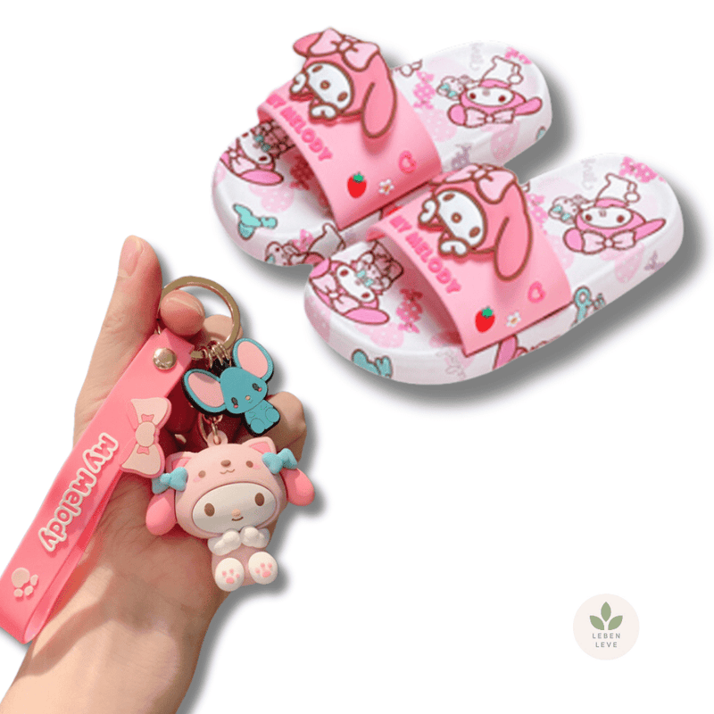 Chinelo Hello Kitty - So Soft + Brinde Chaveiro Hello Kitty - Leben Leve